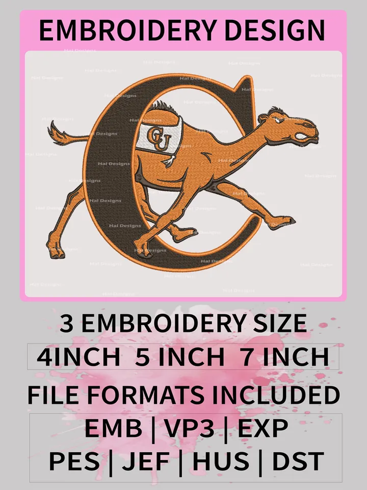 NCAA Campbell Fighting Camels Embroidery Files | Machine Embroidery Designs