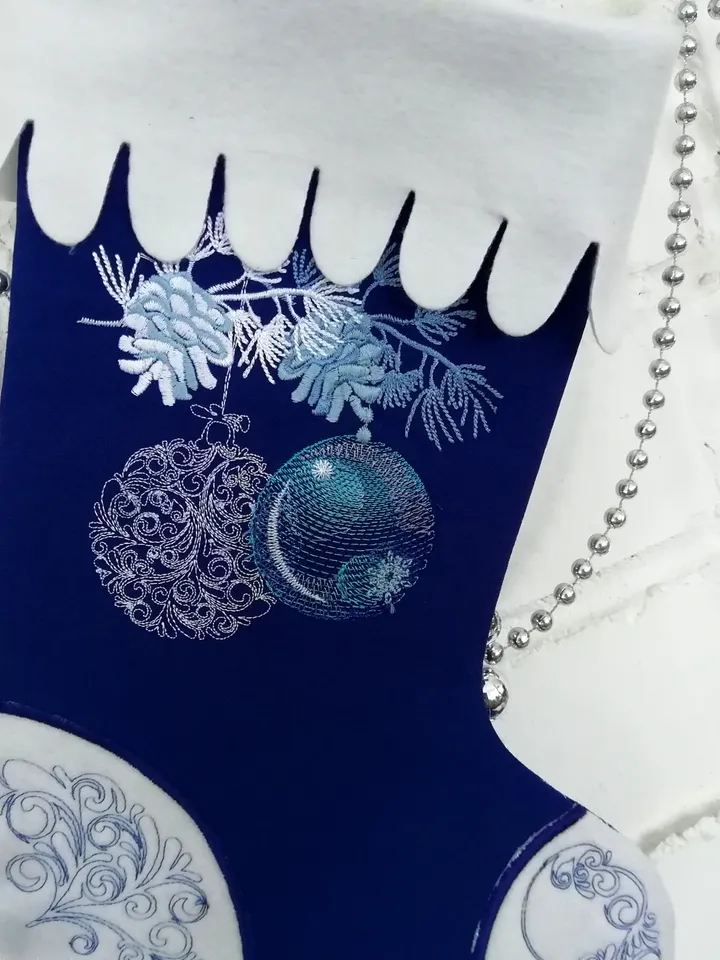 Machine embroidery design 
“Christmas balls”