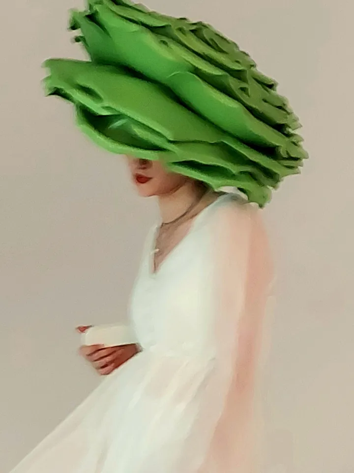 Extra large rose hat Derby headdress pistachio color Women Fashion Headwaer Hat for Wedding and Tea Patry 55 cm