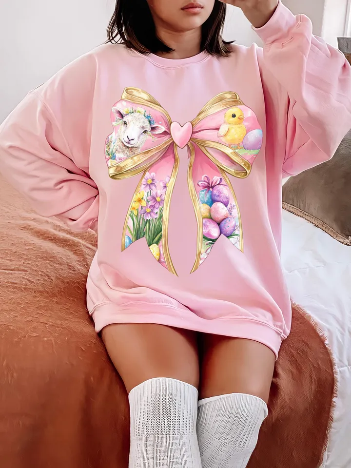 Easter Coquette PNG, Happy Easter Png, Bunny Bow Png, Retro Easter Png, Easter Bunny Png, Floral Spring Png,Easter Shirt Design, Girl Easter