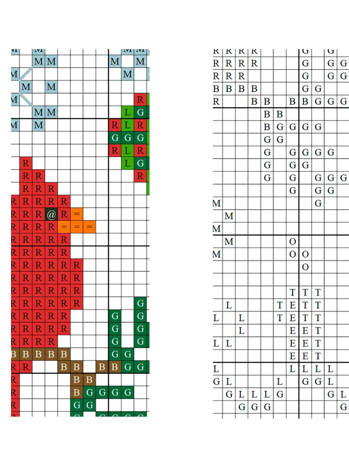 Christmas Cardinal cross stitch pattern