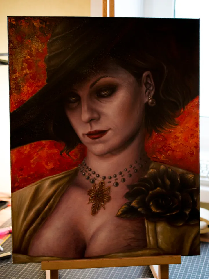 Oil painting Resident Evil Alcina Dimitrescu