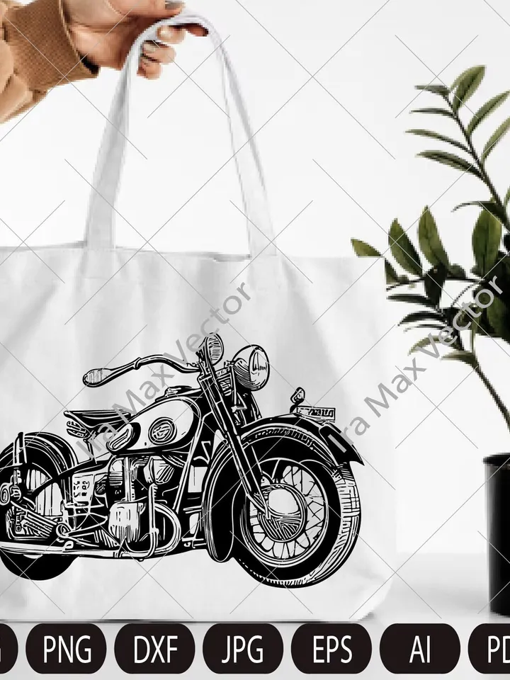 Motorcycle SVG, motorbike retro svg,Motor Bike Svg, Motorcycle Clipart,  motor bike ,Motorcycle Files for Cricut, Png, Svg dxf