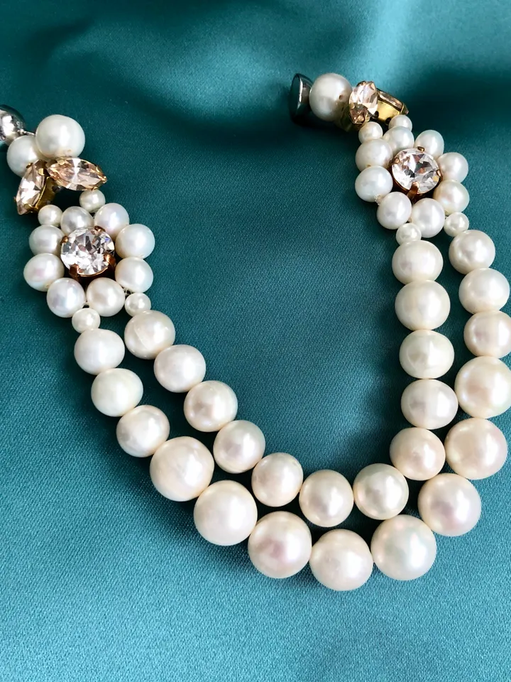 Double Row Natural Pearl Bracelet