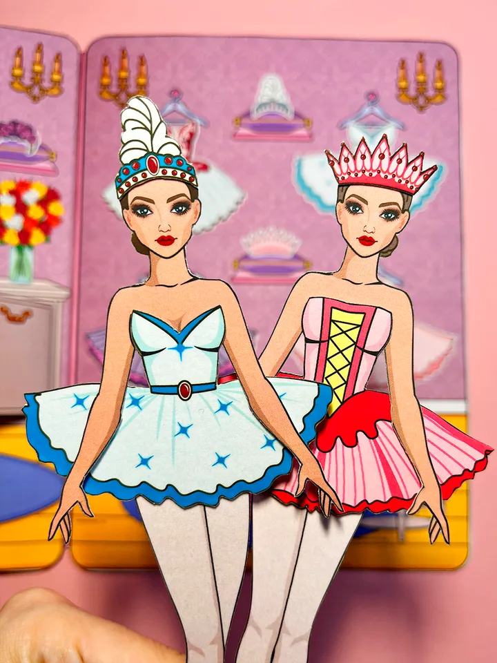 Paper doll ballerina
