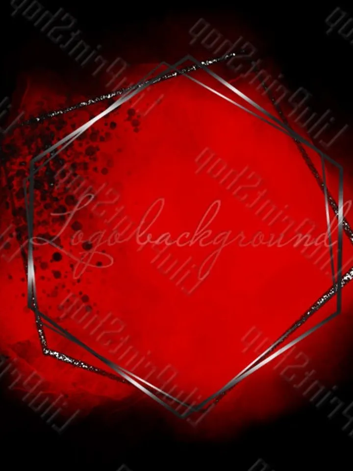 Red Watercolor logo png, Red and black logo design Background overlay digital instant download