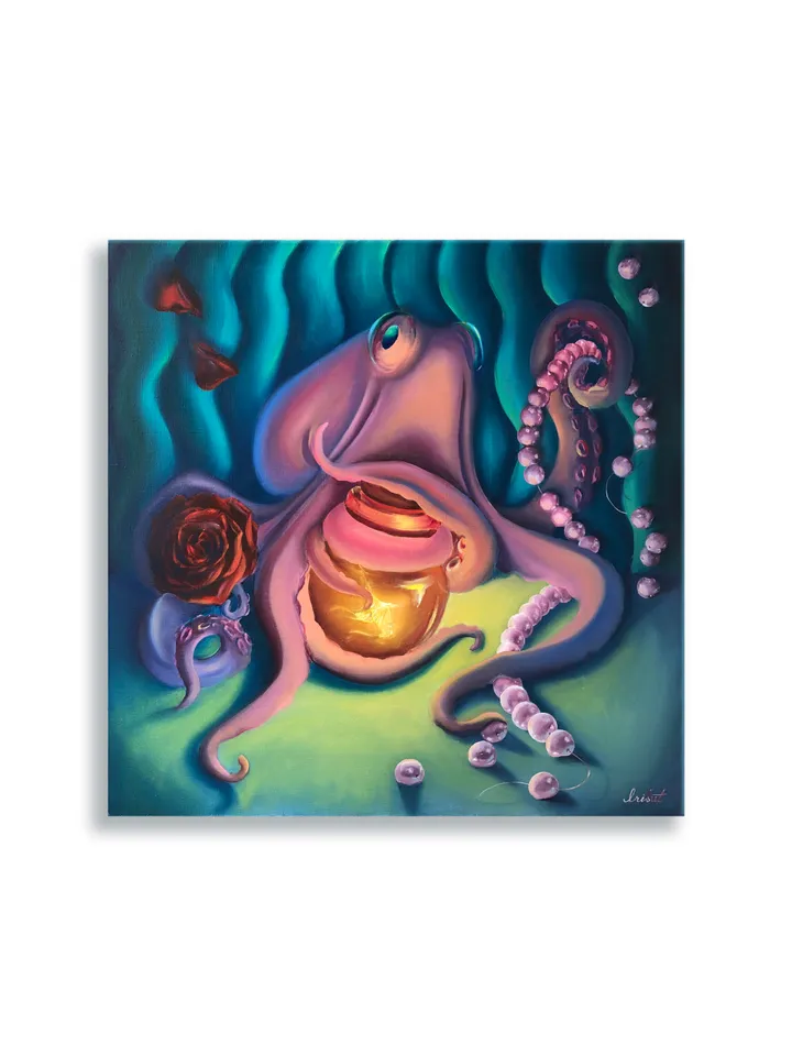 Octopus Painting Surrealism Original Art
