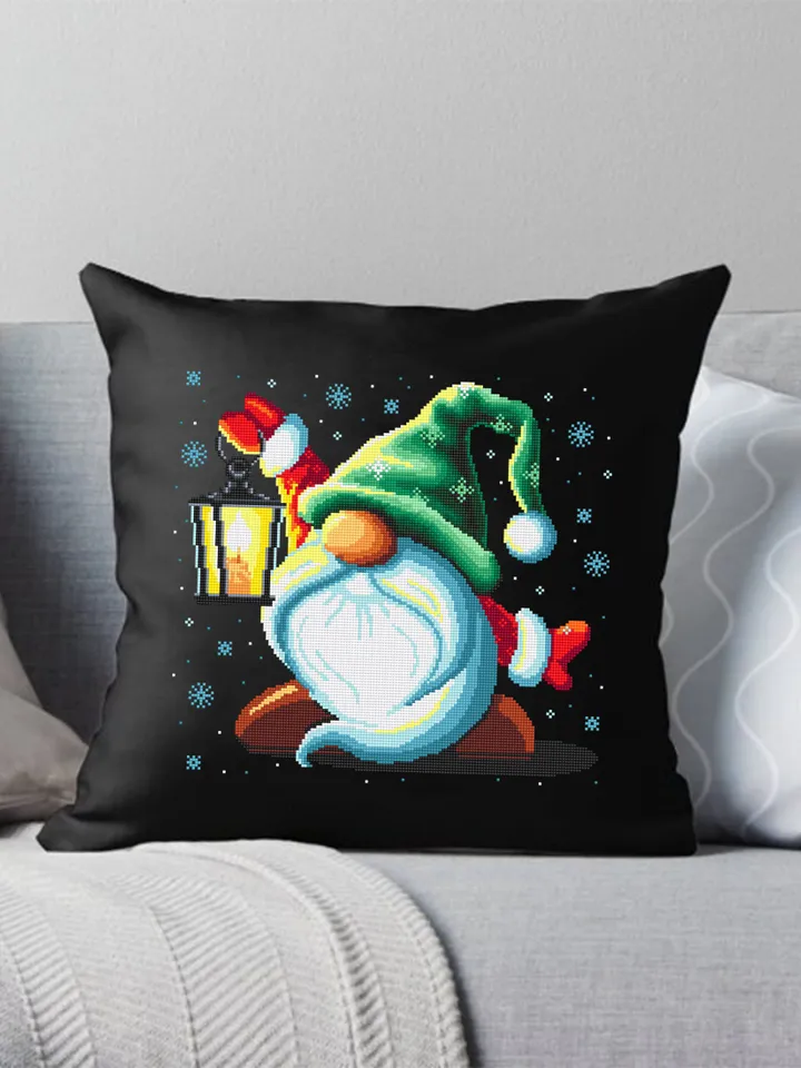 Christmas gnome cross stitch pattern download PDF Winter gnome pattern digital Cute cross stitch sampler Holiday hand embroidery PDF #N15