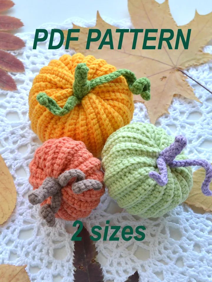 Pumpkin crochet pattern, Halloween Crochet Pattern