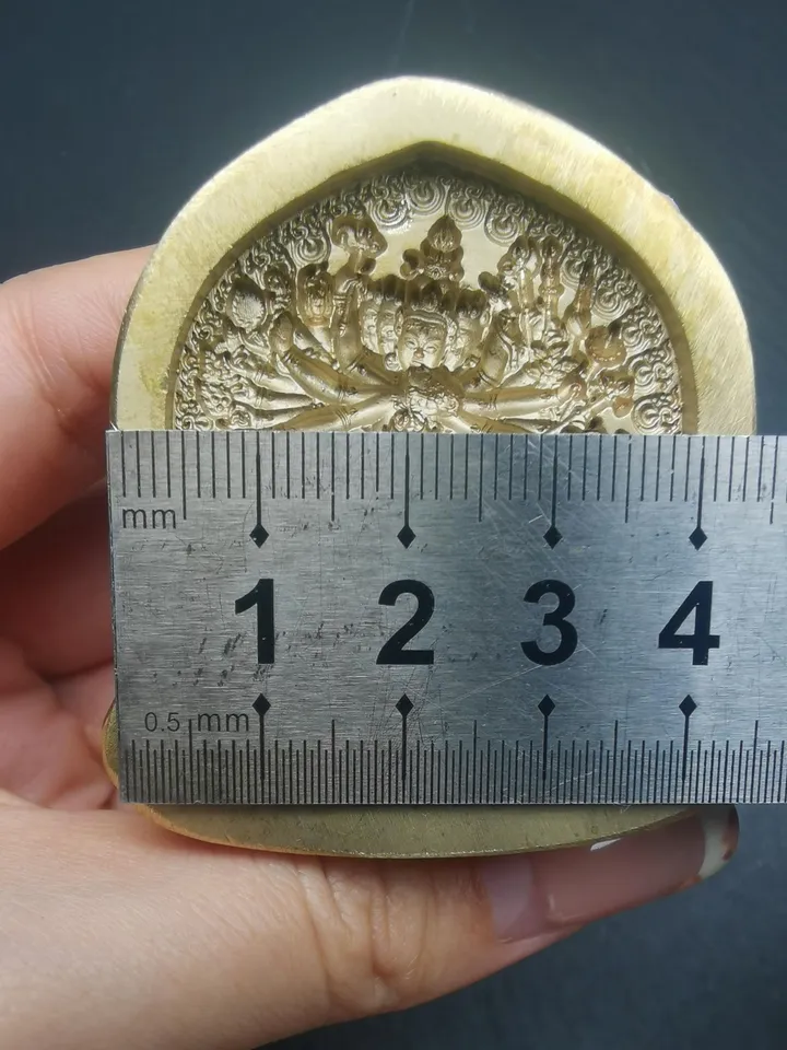 Kalachakra Vajra Tsa Tsa Mold,4.5cm Height Old Version,Gandhanra Unique Tibetan Buddha Tsha Tsha Mould For Making Clay Statue