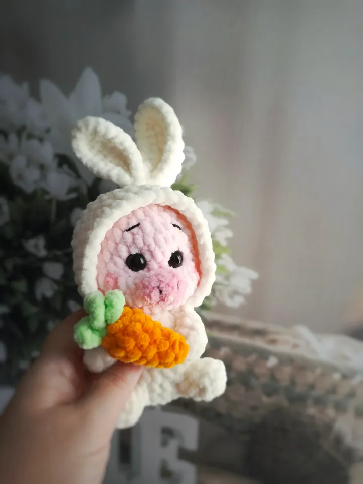 PIG CROCHET PATTERN - Amigurumi piggy plush pattern - Stuffed farm Animal toy - Easy to follow English Pdf tutorial