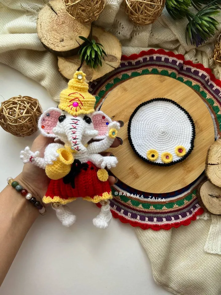 PDF Crochet Ganesha Amigurumi Elephant Crochet Elephant Crochet Indian Pattern Small Animal pattern Crochet astrology Elephant Toy Tutorial