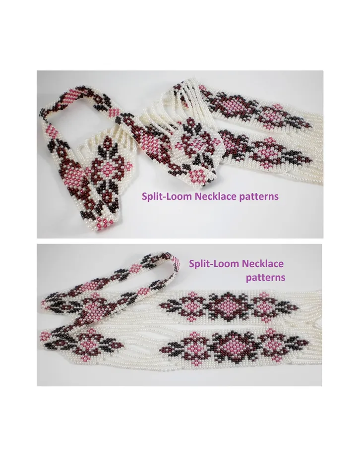Gerdan-Split-Loom Necklace Bead loom patterns, Beading Loom, only patterns, Instant Download, PDF