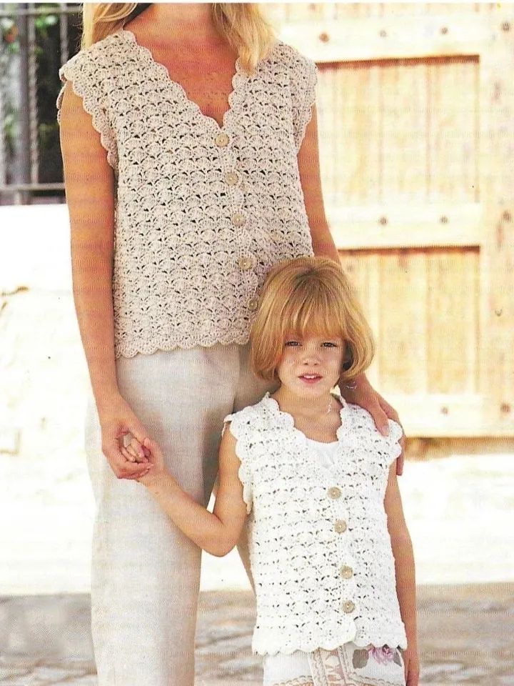 Top crochet pattern, sleeveless top crochet, women girl crochet top pdf instant download