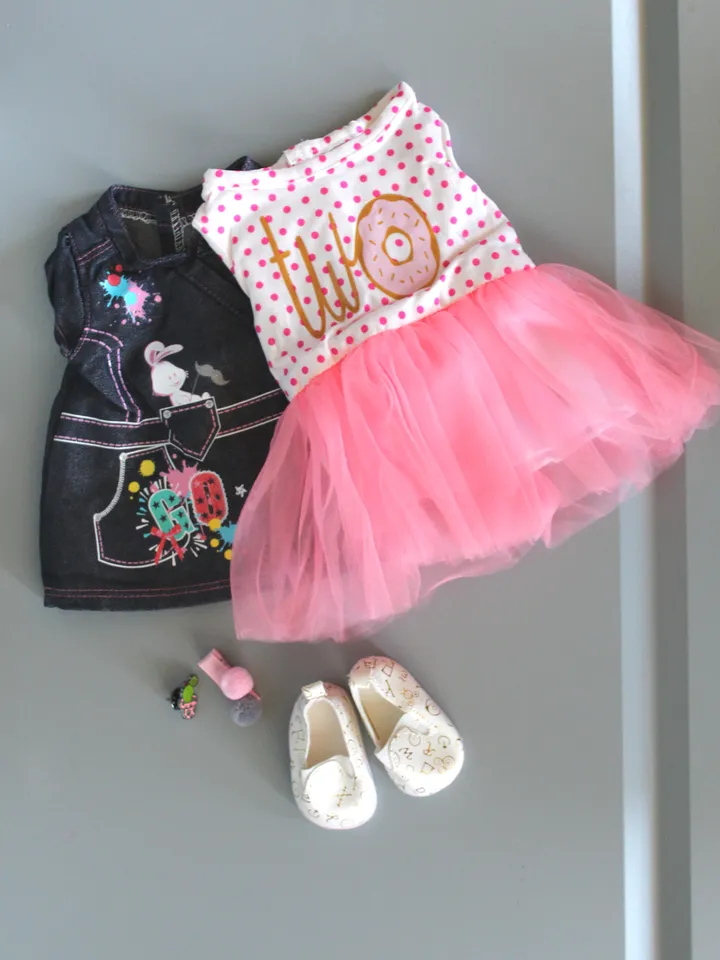 Handmade American Girl Doll Outfit – set of 5 – American Girl Doll Clothes  - doll shoes and accessories
