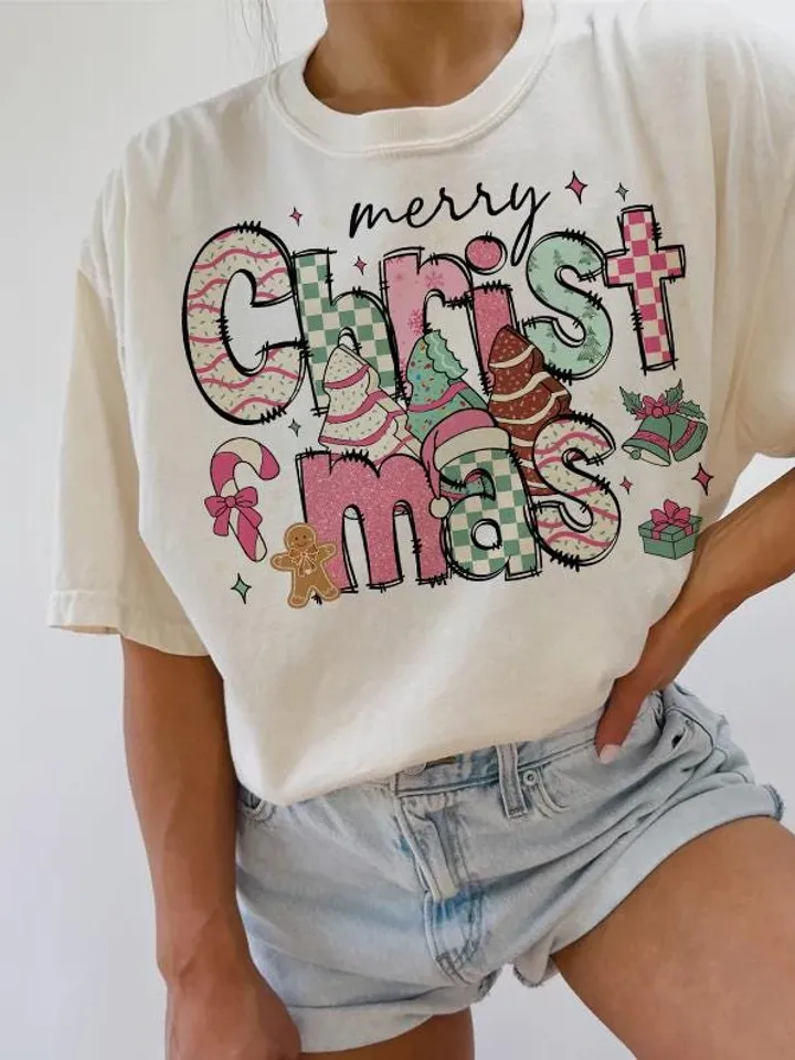Merry Christmas png, christmas tree png, pink christmas png, retro christmas png, Christmas vibes png, merry christmas y'all png, merry png