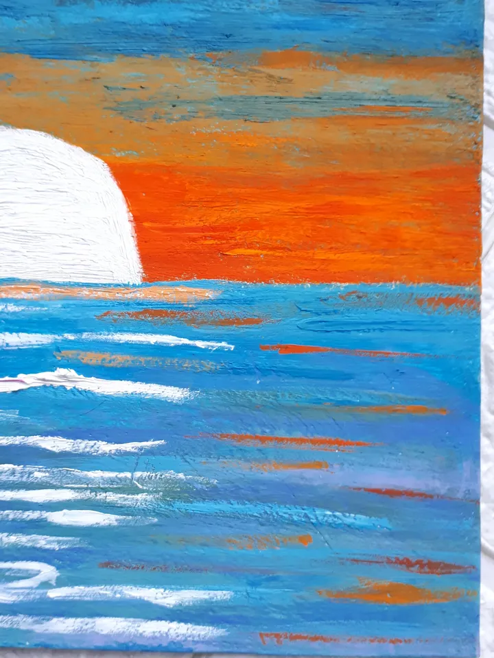 Sunset Miniature #8, Seascape Painting