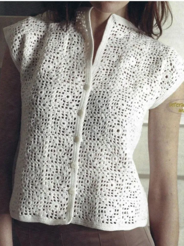 Crochet top pattern, motif top crochet instant download