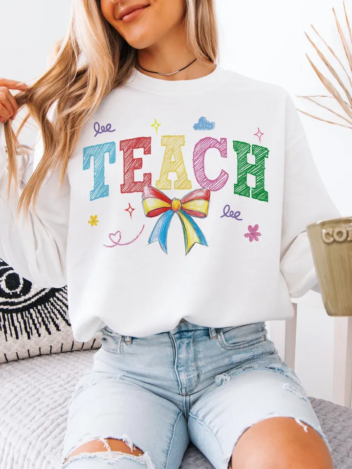 Coquette Teach Png, Teacher Coquette Png, Bows Teach PNG, Teacher Gift PNG, Coquette Teach Shirt Design, Teacher Appreciation, Varsity Png