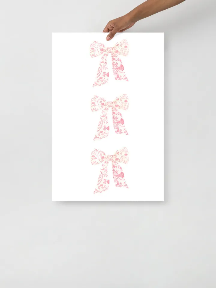 Pink Bow Watercolor Painting, Light Soft Pastel, Nursery Decor, Little Girl Nursery, Blush Pink Gallery, Kids Print, Bow Art,Gift For Girl