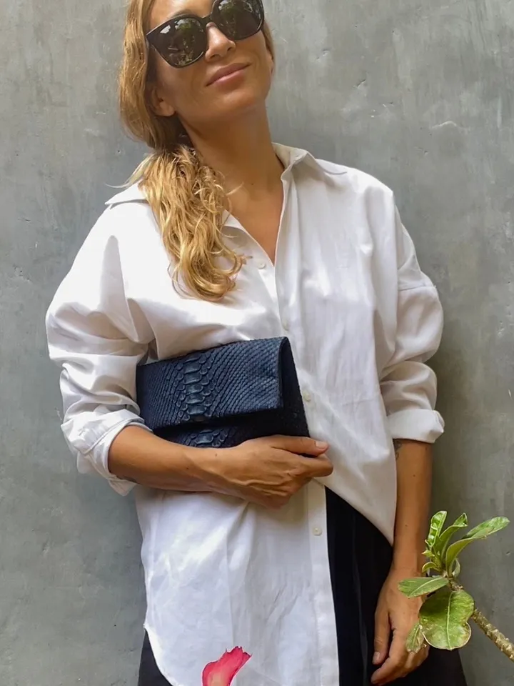 Genuine python skin blue jeans clutch handmade, classy elegant leather clutch, bag free shipping, clutch leathe, small clutch snakeskin