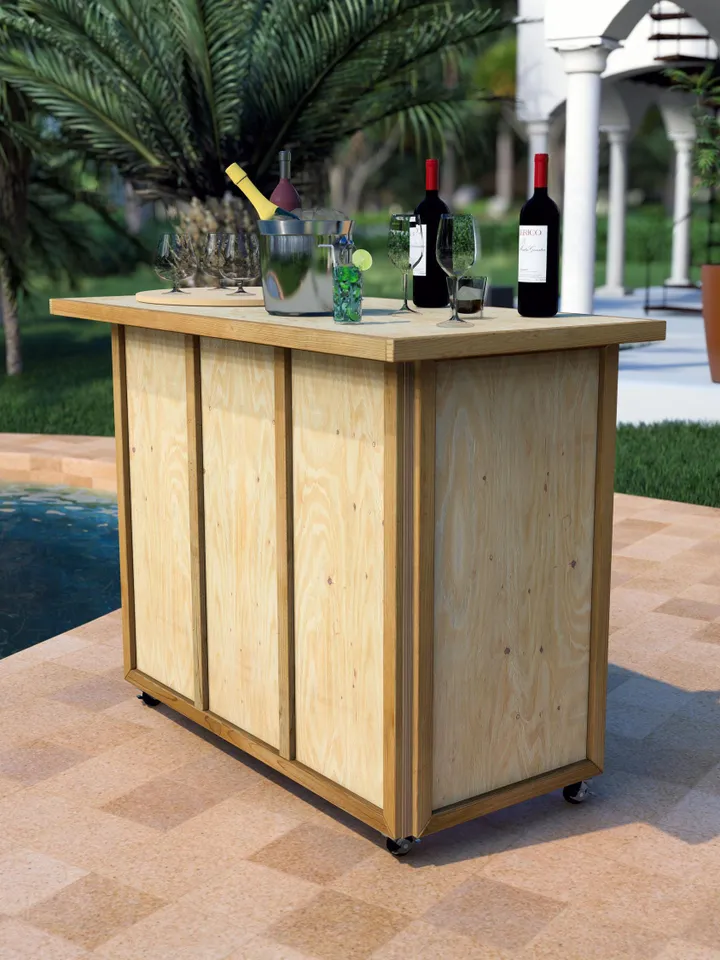DIY PDF Folding Bar, Collapsible Bar, Portable Bar, Foldable Bar Plan, Coffee Bar, Birthday Bar, Event Bar, Food Bar Plan