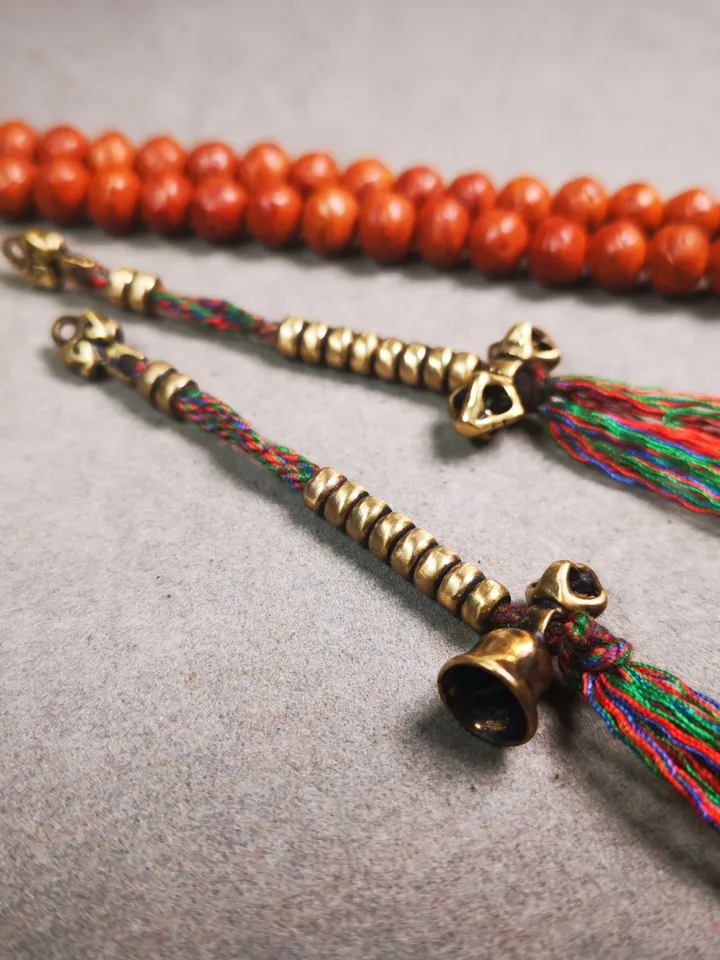 Gandhanra Handmade Tibetan Buddhist Mala Counters,Prayer Bead Counters,with Dorje and Vajra Pendant,Made of Brass