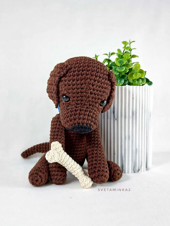 Labrador Crochet Pattern Puppy Amigurumi Toy. Digital Download. PDF.