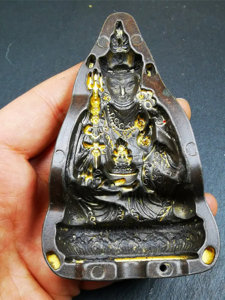 Gandhanra Antique Tibetan Statue Mold,Padmasambhava Tsa Tsa,Guru Rinpoche,Lotus Born,Old Mould Making Clay Buddha Statue,Tsha Tsha