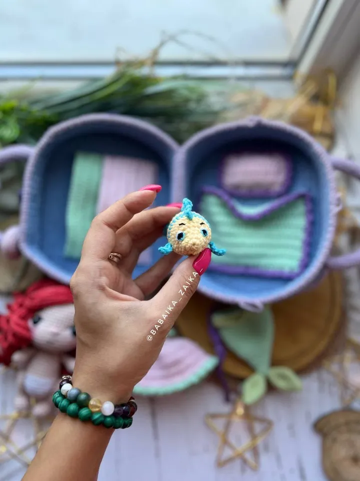 PDF Crochet Pattern Mermaid's doll House, Amigurmi mermaid, Amigurumi House Pattern,  Amigurumi Ariel Pattern, Amigurumi mermaid doll