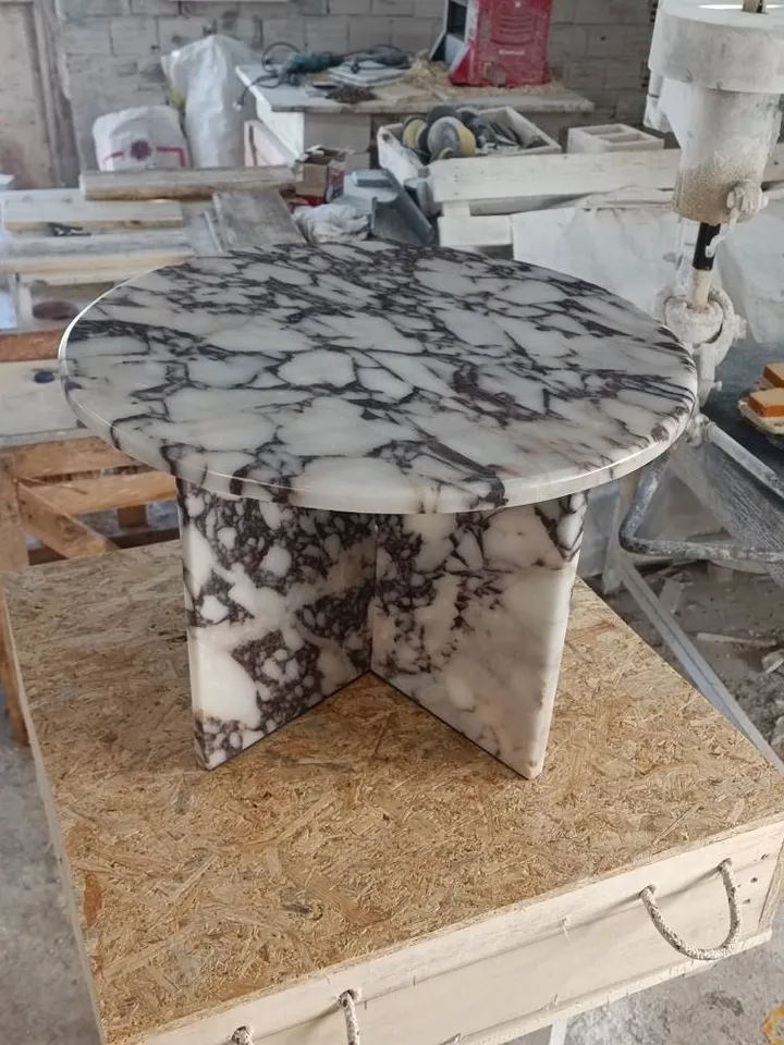 Calacatta Viola Marble Coffee Table handmade from real marble and fast shipping You can choose the sheet
