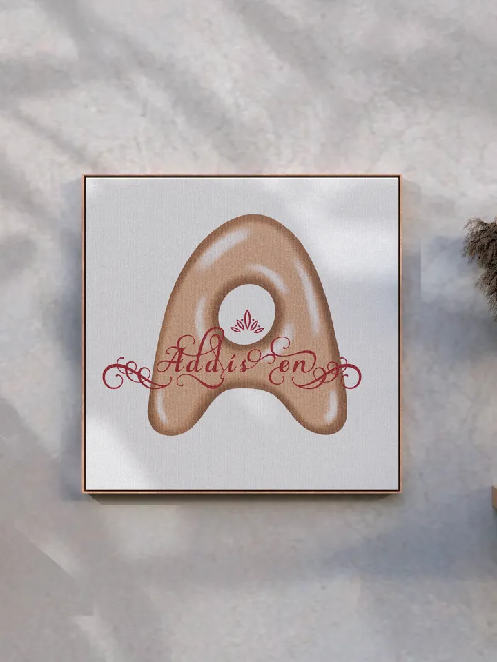 Addison - name in Samantha style with bright letters, digital design