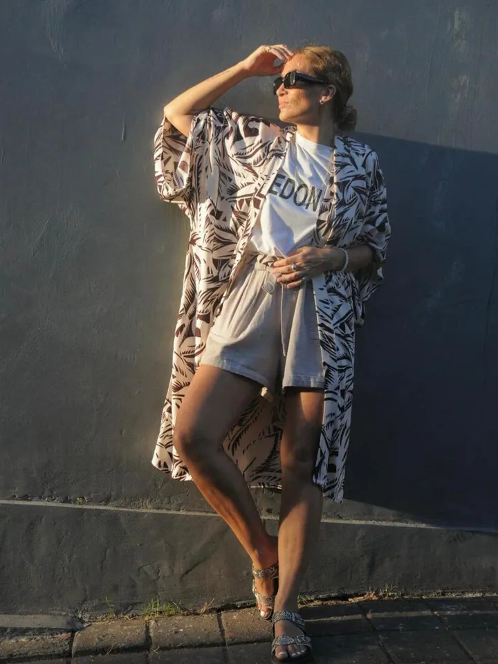 Print  Bikini Cover Summer Beach Kimono | Resort Wear Women | Summer Cover Vacation Classy Robe |  Beach Kimono Viscose
