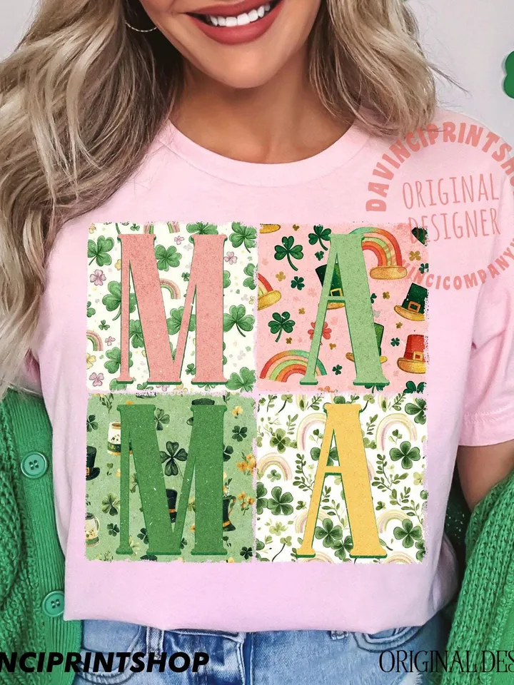 Mama St Patricks png, Retro St Patricks png, St Patricks Day png, Mama png, Lucky Mama St Patricks png, Shamrock png, Retro Mama png
