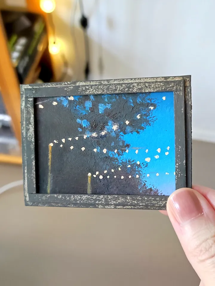 Set of Miniature Oil Paintings for Dollhouses Scale 1/6