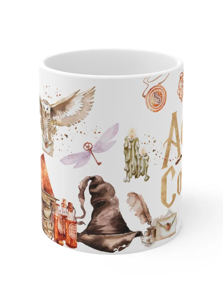 Accio Coffee Cup Mug 11oz - Wizarding World Inspired Ceramic Tea Cup Coffee Lovers, Wizard Gift, Magic Mug, Muggle Cup, Novelty Drinkware