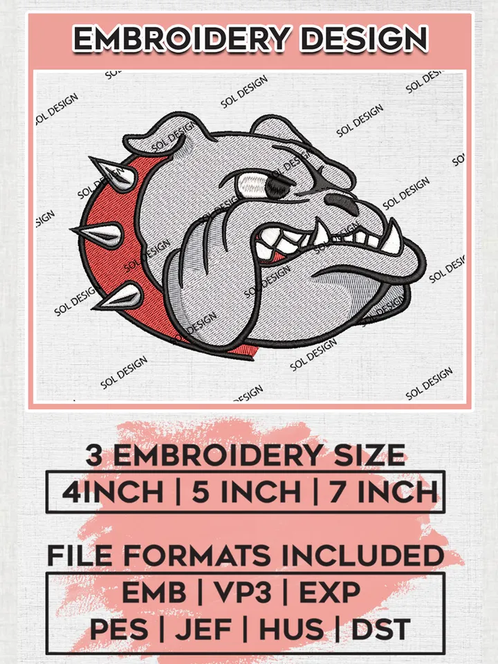 Samford Bulldogs Embroidery Designs, NCAA Logo Machine Embroidery Files, NCAA Samford Bulldogs Logo, NCAA Embroidery Designs, Machine Embroidery Designs, Digital Download