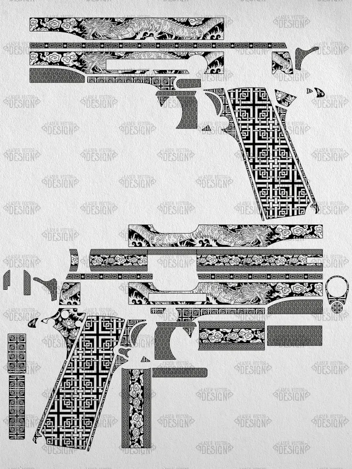 VECTOR DESIGN Colt 1911 government Dragon