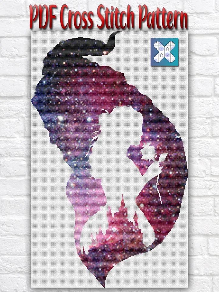Beauty And The Beast Cross Stitch Pattern / Disney Cross Stitch Pattern / Princess Cross Stitch / Counted Printable PDF