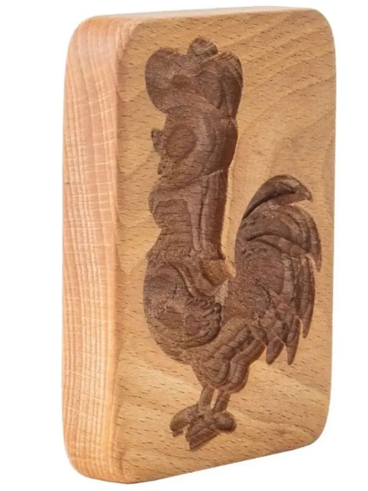 Cock Embossed cookie mold, cookie cutter, wooden mold, Wooden stamp stamp for gingerbread cookies springerle stamp