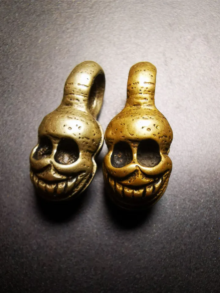 Gandhanra Handmade Skull Sitavana Shape Bead Counter Clip for Prayer Beads, Mala Bead Accessories,Made of Copper