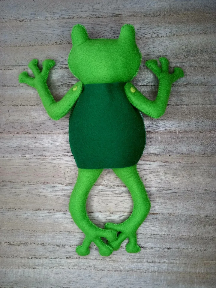 Mr. Frog, Frog Gentleman, Green Toad Toy, Toad, Felt Frog, Felt Toy