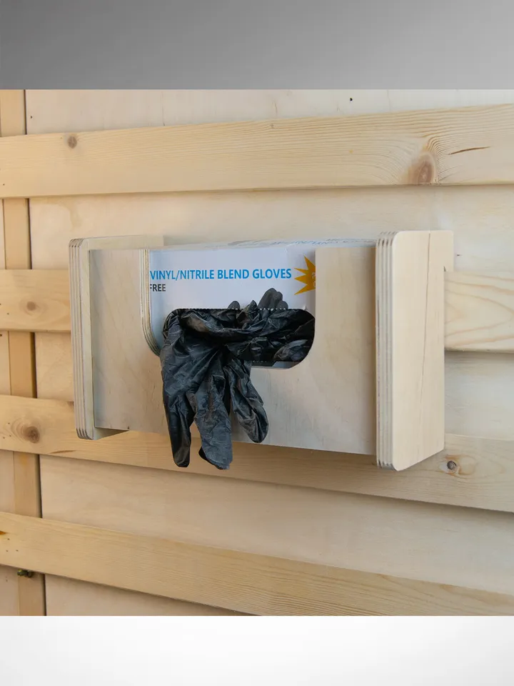 Disposable Gloves Rack Plans (PDF, SVG) for Workshop – DIY French Cleat Storage System