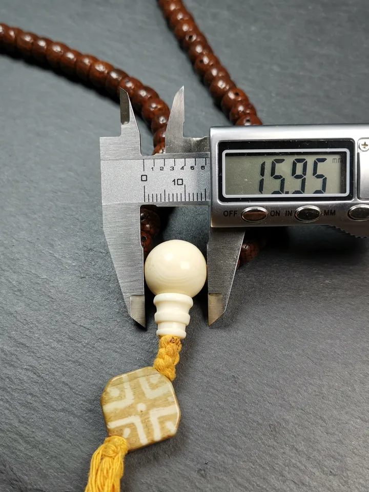 Gandhanra Old Tibetan Mala, 108 Lotus Seed Prayer Beads Necklace,30"