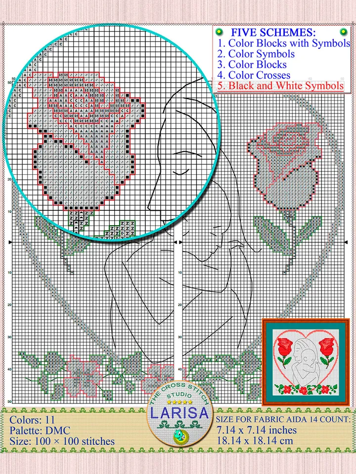 Mother’s Day Cross Stitch Pattern | Mom Cross Stitch Pattern