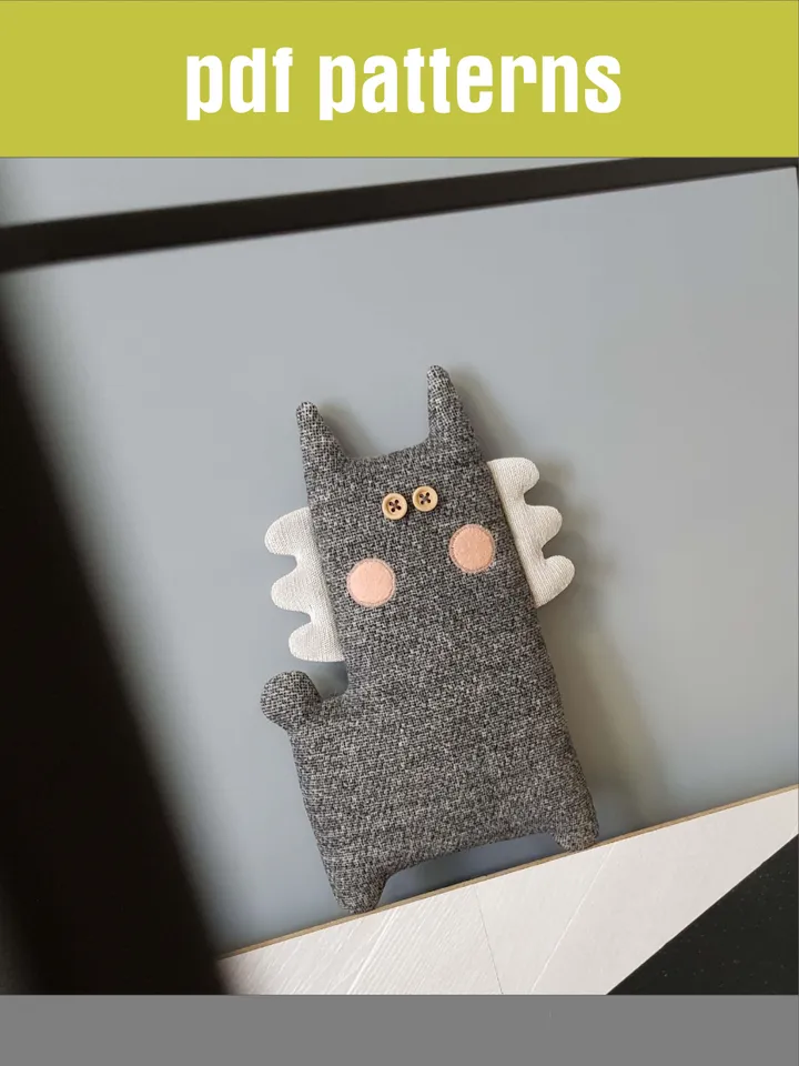 Llama doll sewing pattern PDF, digital tutorial in English, stuffed animal sewing diy