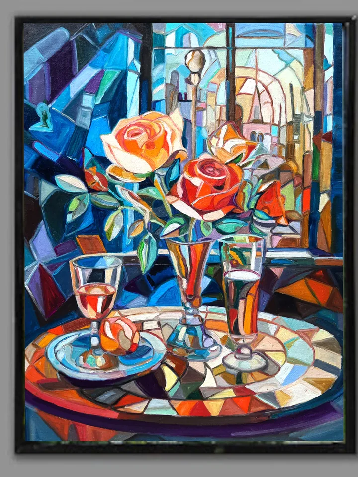 Floral Art Impasto Original Oil painting Oil on canvas