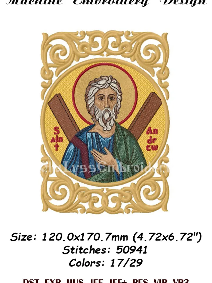 Andrew the Apostle embroidery design