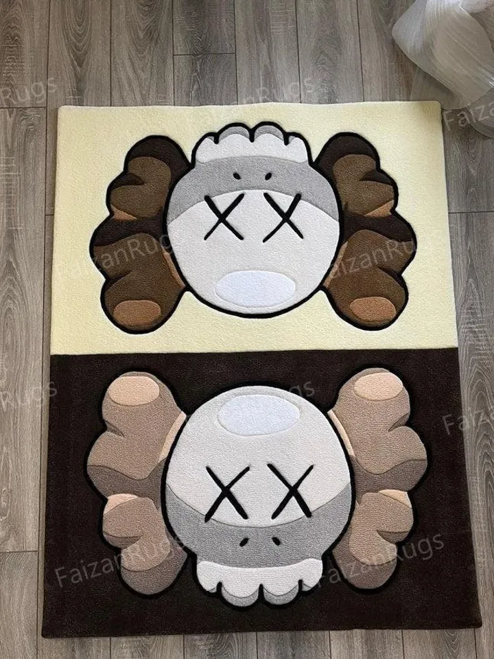 Buy 8x10 Kaws Handmade 100% Wool Case Rugs & Carpets, Handmade Carpet For Living Room, Dining Room, Hallway, Multiroom Carpets.