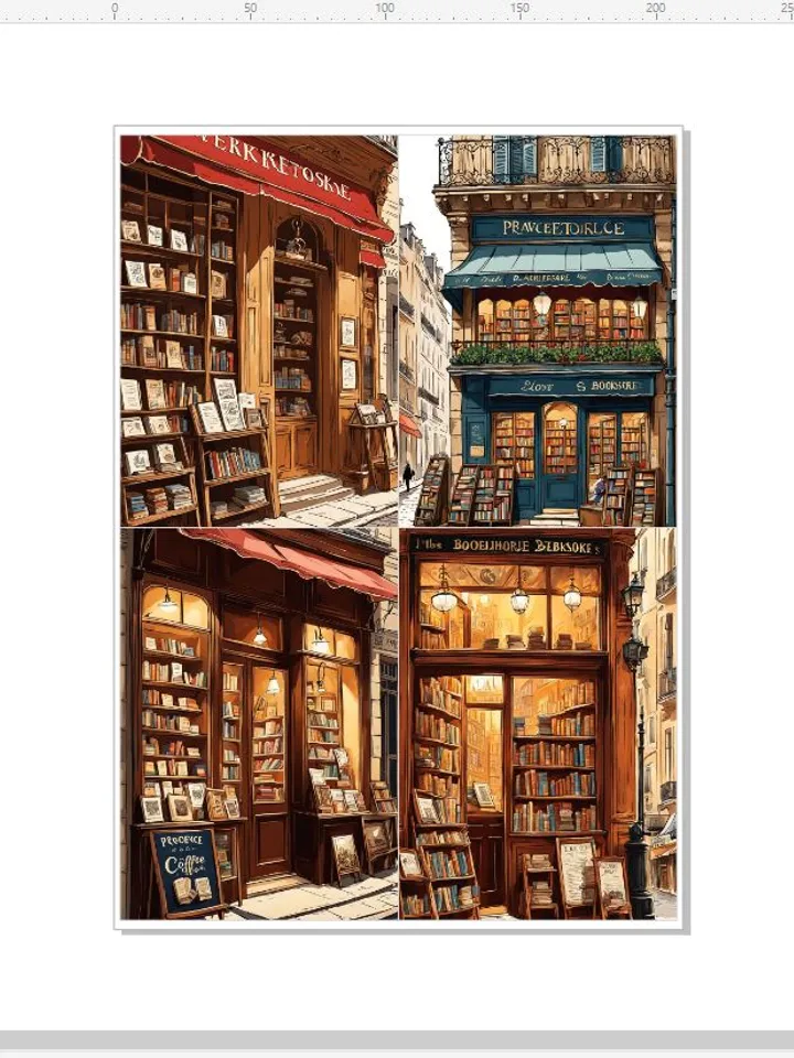 Postcards "Bookstores"